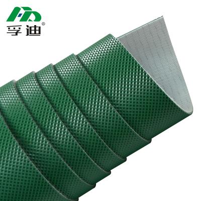 China Machinery Manufacturing Packaging Equipment Green Plaid Belt PVC Conveyor Belt for sale