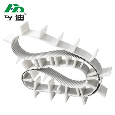 China White Support Customization HTD8M HTD5M T10 PU Belt With Steel Wire With Baffle.Special Processing Synchronous Belt For Auto Equipment for sale