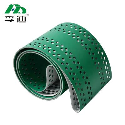 China Suitable for Heidelberg Green Baler Food Grade PU Perforated Holes Conveyor Belt, Vacuum Conveyor Belt for sale