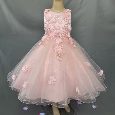 China Wholesale Washable In The Running Lush Skirt Princess Dress With Flowers Dance Costume Birthday Gift Bridesmaid Dress for sale