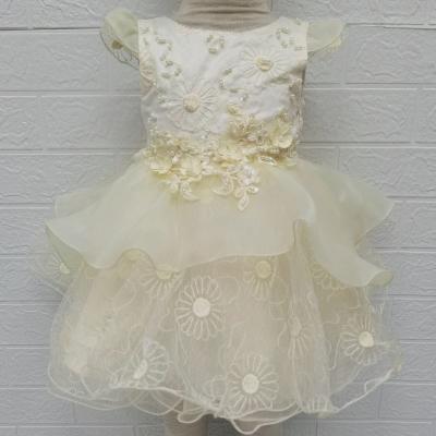 China Breathable Children's Princess Dresses Sleeveless Puffy Yarn Dresses Birthday Party Dresses for sale