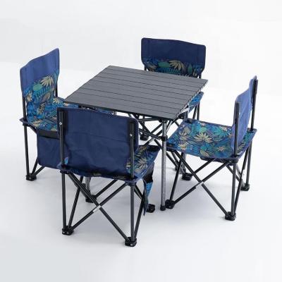 China Outdoor Folding Tables And Chairs Easy-Carrying Portable BBQ Camping Picnic Tables And Chairs for sale