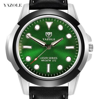 China Relogio Masculino quartz date YAZOLE 372 men's wristwatch green famous luxury automatic luminous business wristwatch male sport watch for sale