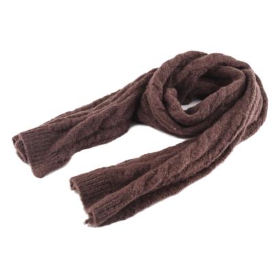 China Custom High Quality OEM Acrylic 100% Wool Winter Knitted Cashmere Scarf For Women for sale