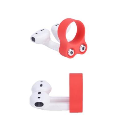 China Flexible Portable Silicone Finger Ring Buckle Holder for Airpods 1/2 Wireless Earphones Stand Accessories for sale