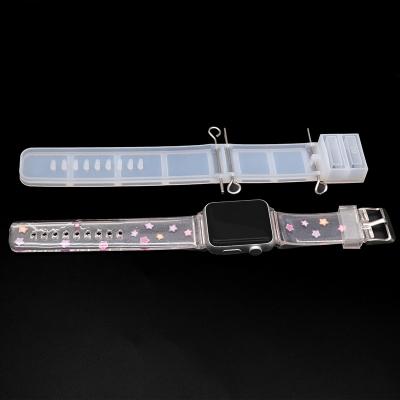 China All over the world hot selling diy handmade watch band watch band silicone resin mold for apple watch for sale