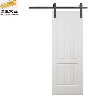 China Sliding Manufacturer Modern Solid Wood Interior Home Sliding Barn Door for sale