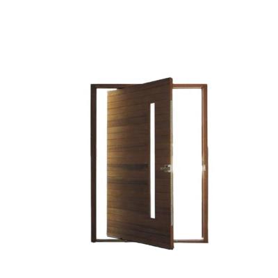 China Modern Luxury External Front Wooden Front Doors Delight Door High Speed ​​Security Steel Pivot Design For Home for sale