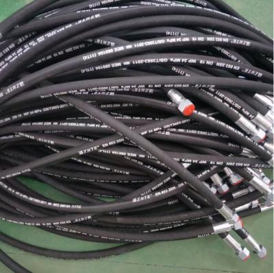 China Forklift Steel Wire Braided High Pressure Rubber Hydraulic Hose for sale