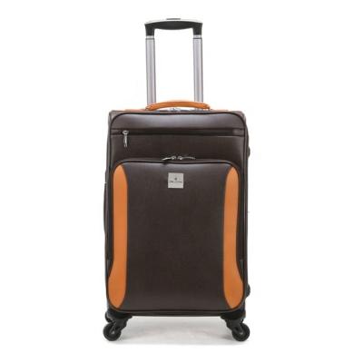 China PU Leather Case 4 Wheels Bottom Leather Trolley Spinner Rolling Travel 5pcs 5pcs Luggage for sale