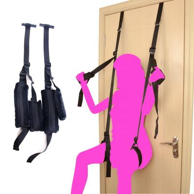 China Making Love Furniture BDSM Sex Door Swing With Seat Sexy Slave Bondage Kit For Adult Adds Adjustable Straps 360 Degree Rotating Love Swing for sale