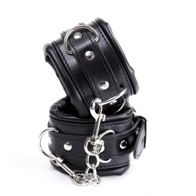 China Bondage Restraints SM Products Factory Hot Selling Sexy Handcuffs Restraint Handcuffs Sex Bondage Noverty Fetish Male Soft Leather Bdsm Bondage for sale