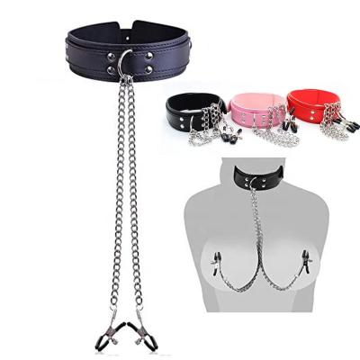 China Hot Selling Bdsm Bondage Breast Clip Breast Clip SM Bondage Restraints Adult Metal Bondage Chain Sex Toys Nipple Clamp Set Chain for sale