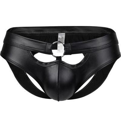 China Anti-Static Men's Briefs Leather Jockstraps for Sex Custom Sexy Male Panties-Hot Panties China Gay Underwear Wholesale for sale