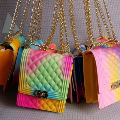 China Hot Selling Purse Tote Matte Shoulder Handbag Jelly Purse PVC Jelly Shoulder Colorful Other Jelly Handbags Women 2021 New for sale