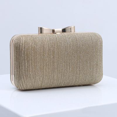 China New Style 2022 Party Bag Wedding Clutch Bag Stripes Evening Clutch Bag Champagne Evening Clutch Bags Women Bolsos-Para-mujeres Shiny Banquet Lady Bags for sale