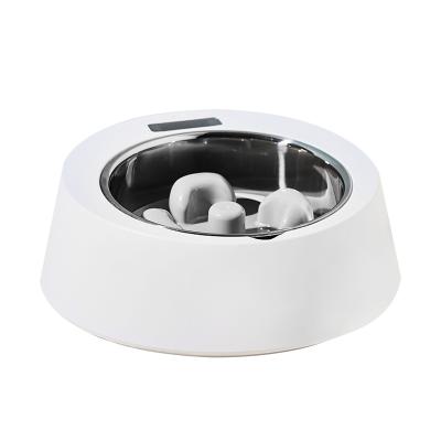 China 2022 Hot Selling Stainless Automatic Dog Bowl Smart Automatic Pet Bowl Slow Feeding Water Dispenser for sale