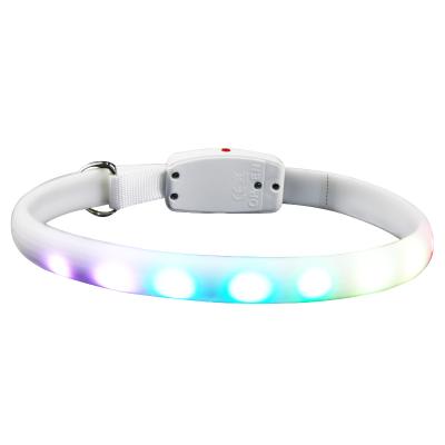 China Durable Custom Color Soft Cushion Soft Cushion Pet Light Bar ABS PVC Waterproof Classic Dog Collar for sale