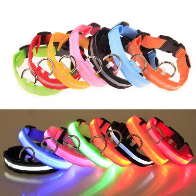 China Light Up Collar Viable Anti-lost Reflective Waterproof USB LED Pet Dog Rechargeable Dog Collar for sale