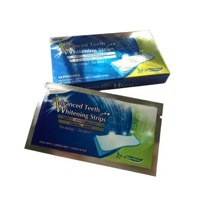 China Home Use Hot Sales Non Peroxide Teeth Whitening Strips Private Label Teeth Whitening Strips Pouch 14 for sale