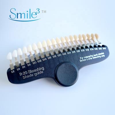 China Convenient 20 Color Teeth Whitening Shade Dental Guide For Professional Beauty Salon Clinic Teeth Whitening for sale