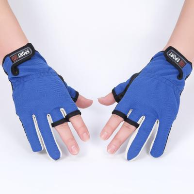 China Availavble AGRADECIDO Sport Non Slip Gloves 3 Half-finger Gloves Men Breathable Outdoor Fishing Gloves for sale