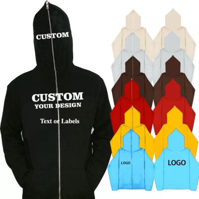 China Wholesale High Quality Blank Unisex Fit Anti-Shrink And Sew Hoodie Jacket Full Face Rhinestone Print Custom Zipper Full Up Hoodie for sale