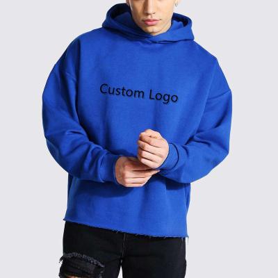 China Logo Unisex Cropped Sweatshirts Plain Custom Anti Shrink No Edge Heavy Raw Drawstring Hoodies Lower Cropped Hoodies Men for sale