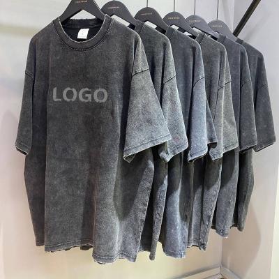 China Men's T-shirt Apparel Manufacturers Cotton Hip Hop Streetwear Breathable Custom Oversized Heavy Printing Graphic Tees for sale