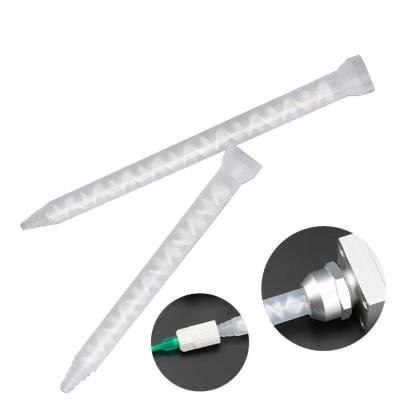 China Mc 13-24 Static Epoxy Plastics White Core Mixer Round Base Mixing Tube For AB Glue Gun Applicator MC 13-24 for sale