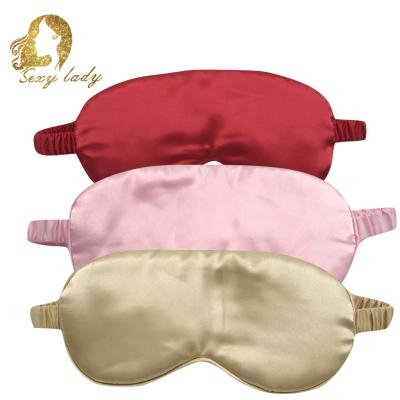 China Anti-wrinkle pillow case and eyemask sleep wholesale silk eye mask with custom logo for sale