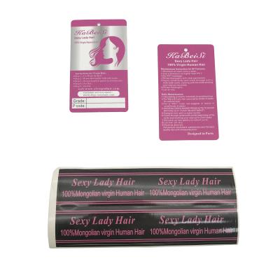 China Waterproof Custom Adhesive Hair Bundle Wrap Hair Extension Product Wrap Private Label And Packaging Tags for sale