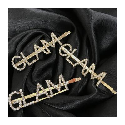 China European and American style new arrivals letter words hair pins plastic hair clips for women for sale