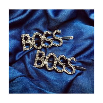 China Wholesale Custom Bling Fashion Hair Clips Hair Clips Ladies Letter Name Hair Pin for sale