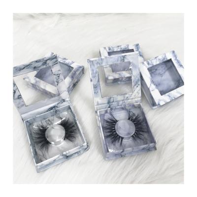 China Wholesale thick fluffy tapered 3d eyelashes and packaging box with logo 25mm mink eyelash custom seller for sale