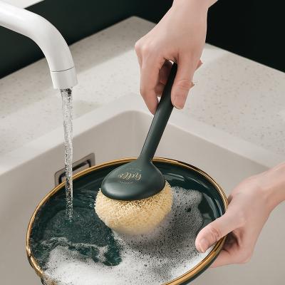 China JIUYUE Sustainable Long Handle Kitchen Easy Vegetable Cleaning Pot Dish Brush for sale