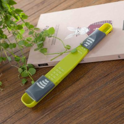 China Eight Scale Eight Scale Dry Liquid Adjustable Metric Spoon Adjustable Ingredients Tool Kitchen Viable Measuring Cooking Accessories for sale