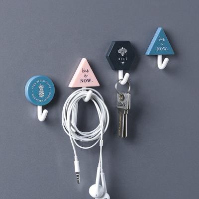 China JIUYUE High Quality Geometric ABS Plastic Casual Coat Clothes Wall Hooks Set for sale