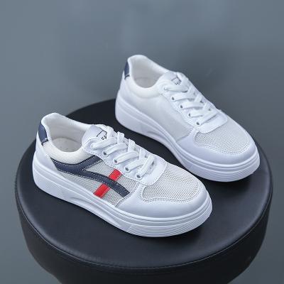 China Cheap fashion trend 8807 cutomise fashion design lace up white sneakers for girls women for sale