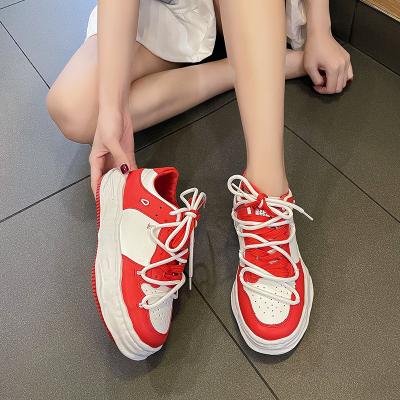 China Cushioning low moq x356 to make your own red sport wedge fashion sneakers women for sale for sale