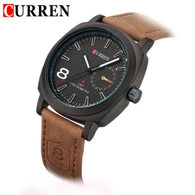 China ORIGINAL CURREN 8139 Quartz Watch Fashion Leather Military Watches Men's Casual Masculino de relogio de hombre de relojes Water Resistant for sale