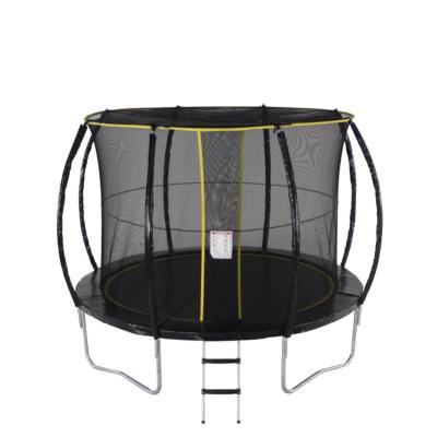 China With Protective 10FT Pumpkin Net Trampoline With Sheet Top Cover And Ladder For Entertainment Around The Trampoline Enclosure for sale