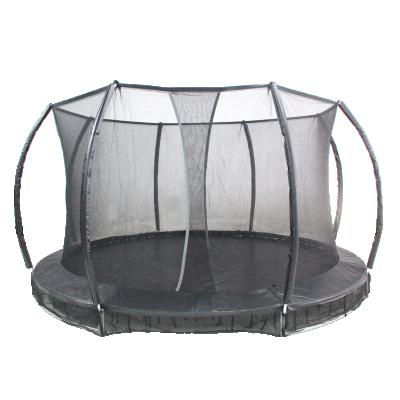 China With 13ft Outdoor Flora Pumpkin Net Round Inground Trampoline Maker With Trampoline Net Rebounder Jumping Mat for sale