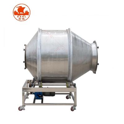 China Powder Food Grade Spice Drum Mixer For Powder Snack Mixing Drum Seasoning Automatic Rotary Tumbler for sale