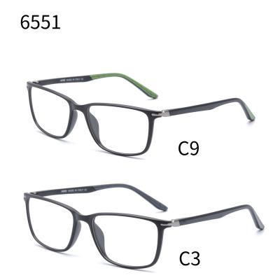 China 6551 Fashionable Women Adults Ladies Men Sports Memory Glass Light Flexible Normal High Quality Frames Stain Glass for sale