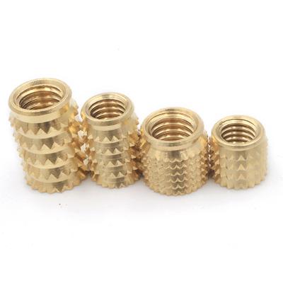 China Cold Pressed Brass Knurled Thread Insert Nut Healthcare Insert Nut Straight Copper Insert for sale