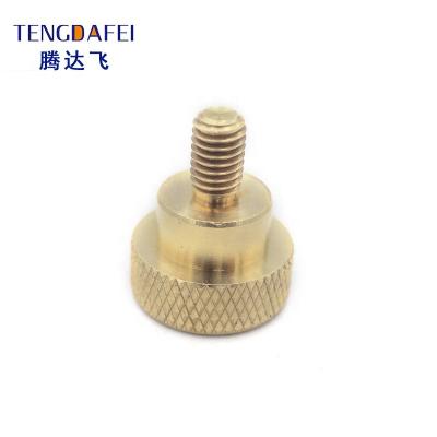 China Healthcare Customized M3 CNC Machining Brass Screw Threaded Knurled Thumb Screw for sale