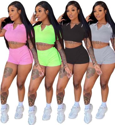 China Breathable Drop Shipping Short 2 Piece Set Women 1pcs Wholesale 2 Piece Women Biker Shorts Newest Set Summer Biker Shorts Set Plus Size for sale