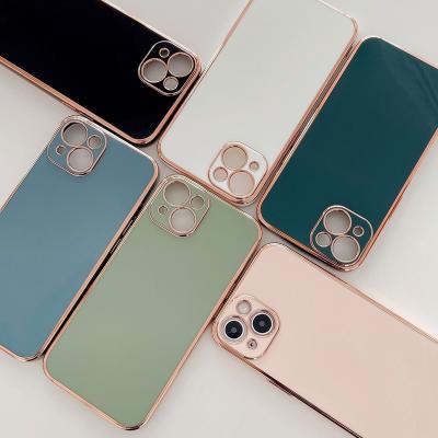 China Bestsellers 3d Shockproof Plating Solid Color Shockproof Phone Case for iPhone 11 12 13 14 pro max max for sale