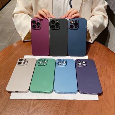 China Shockproof Luxury Hard PC Case Lens Film Suitable For iPhone 14Promax Phone Case Dustproof Mesh For Apple 13Pro Max for sale